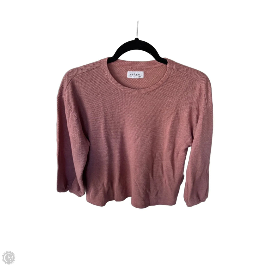 Top 3/4 Sleeve By Velvet By Graham & Spencer In Pink, Size: Xs