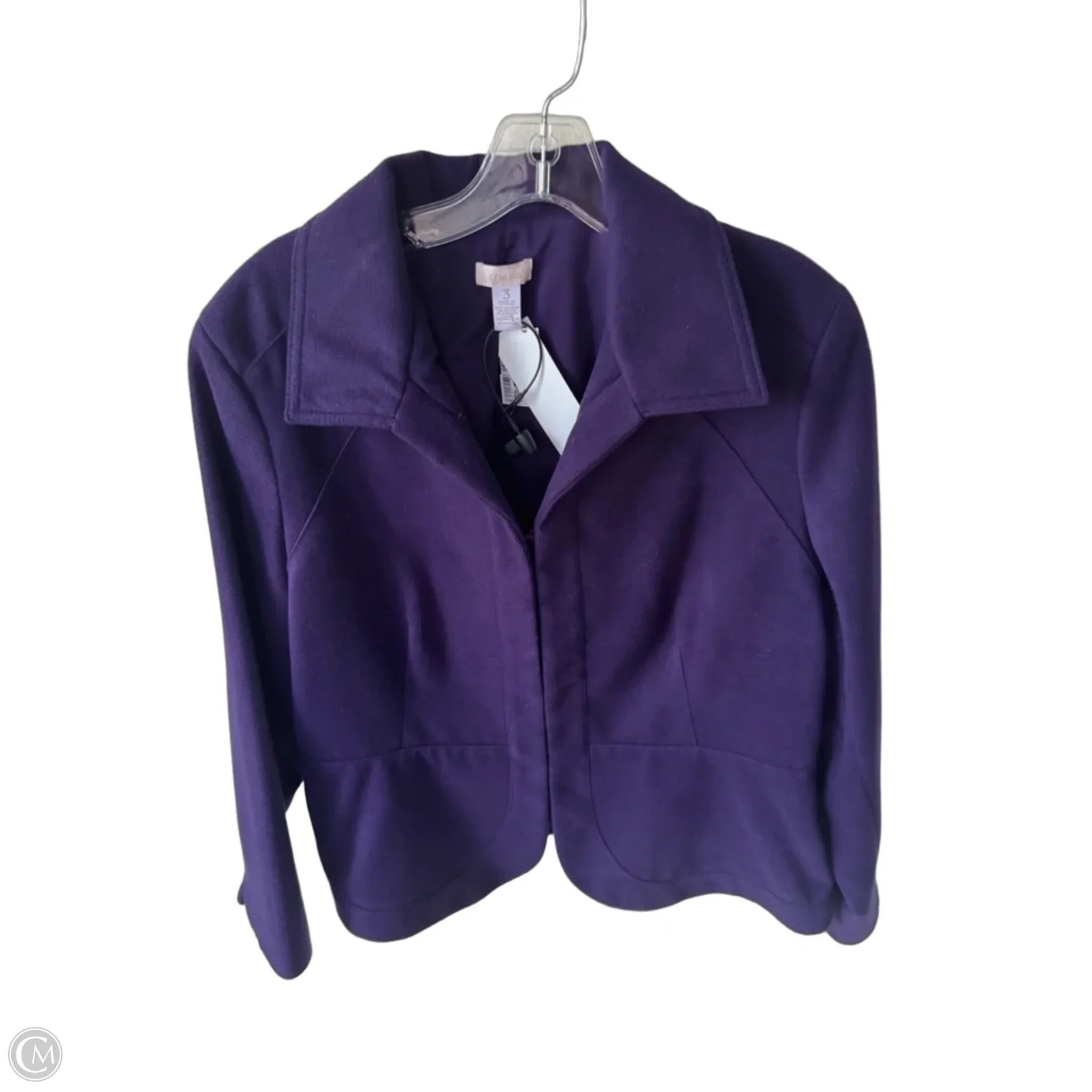 Blazer By Chicos In Purple, Size: Xl