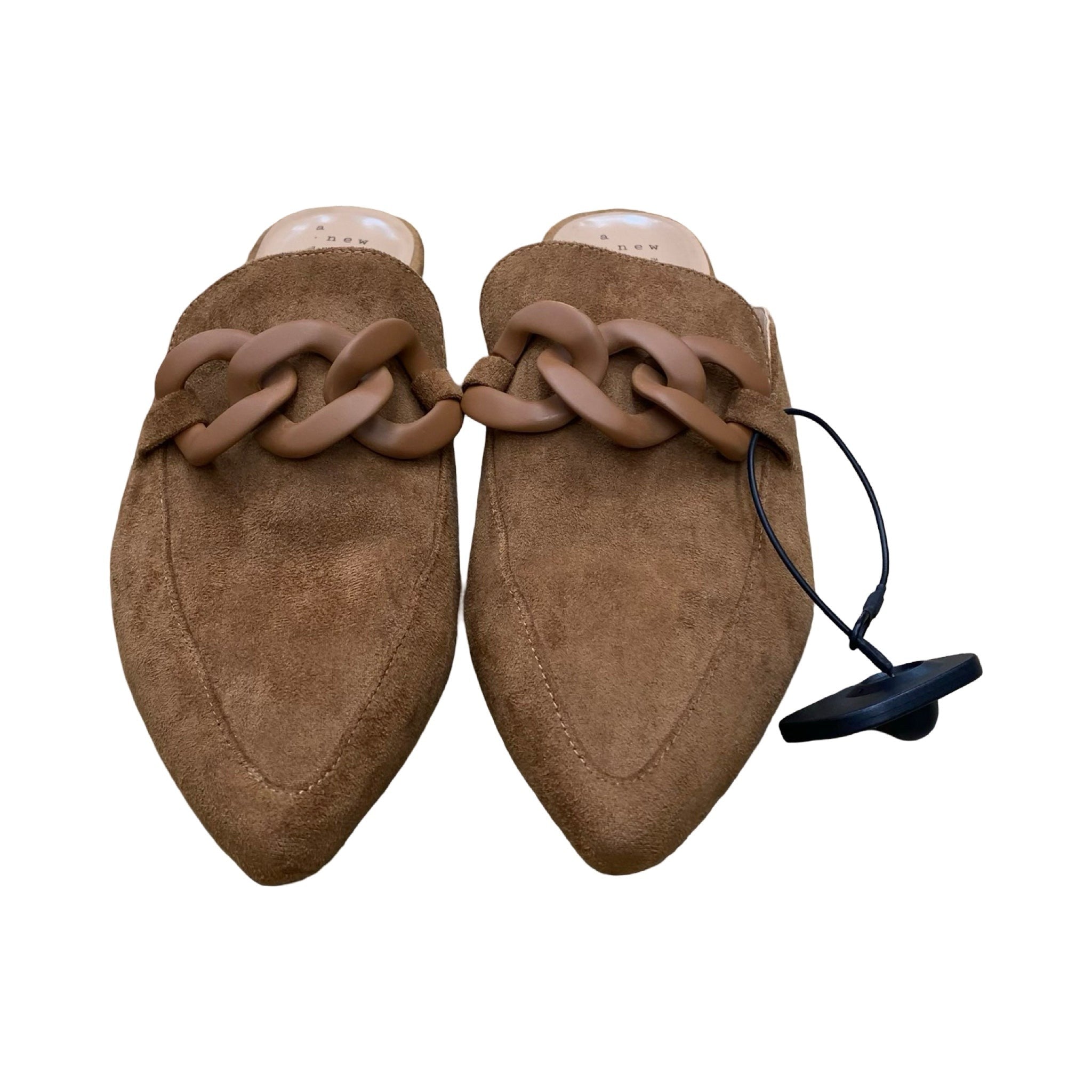 Shoes Flats By A New Day In Brown, Size:9.5