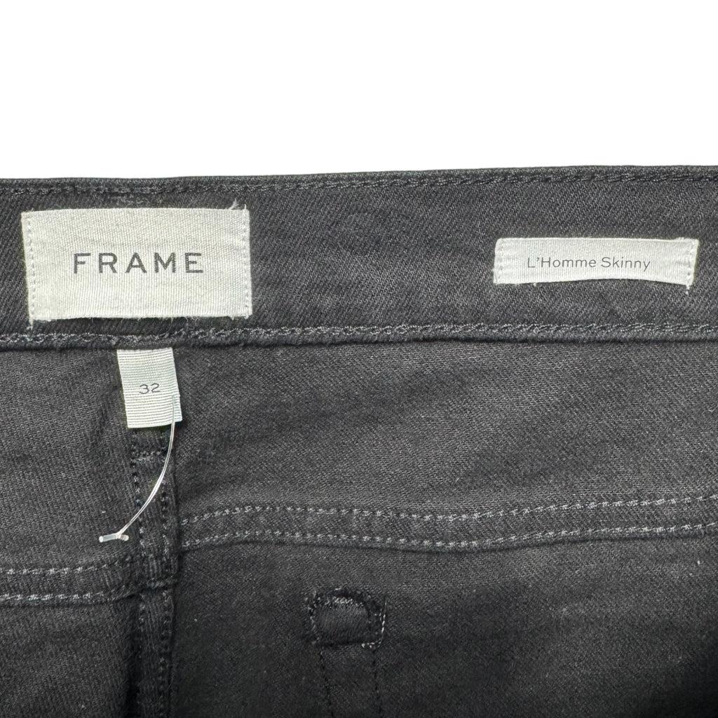 L’Homme Skinny Jeans By Frame In Black Denim, Size: 14/32