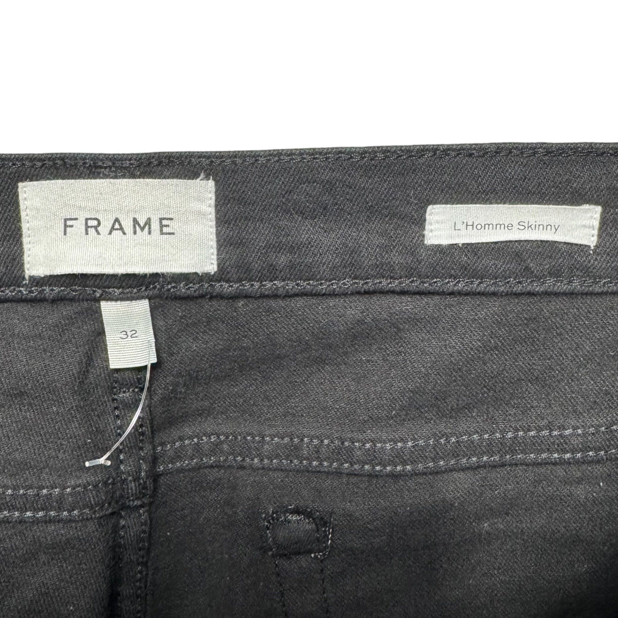 L’Homme Skinny Jeans By Frame In Black Denim, Size: 14/32
