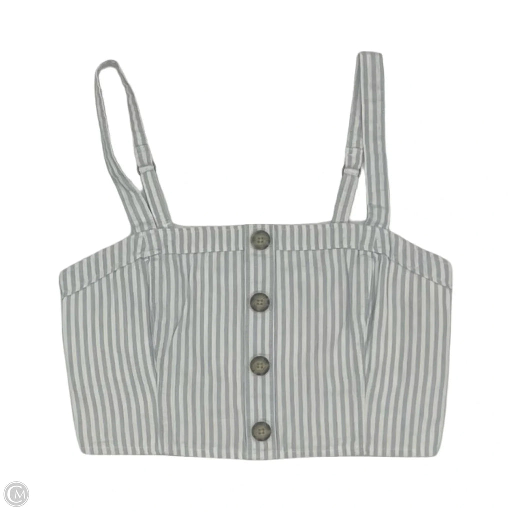 Top Sleeveless By Abercrombie And Fitch In Blue & White, Size: Xs