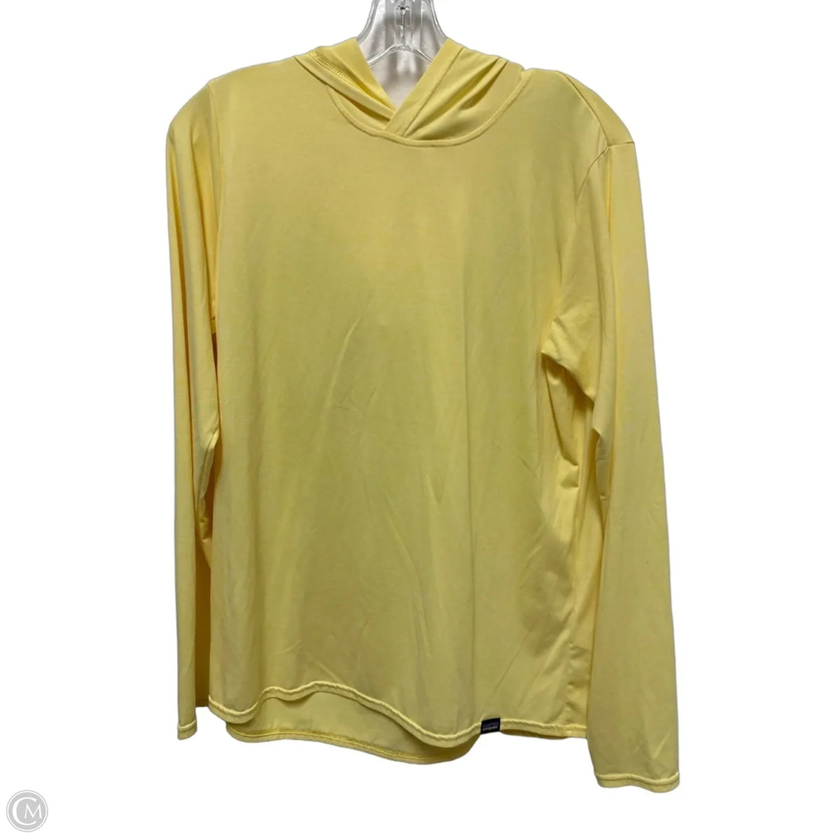 Athletic Top Long Sleeve Hoodie By Patagonia In Yellow, Size: L