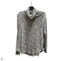 Top Long Sleeve By Loft In Grey & White, Size: L