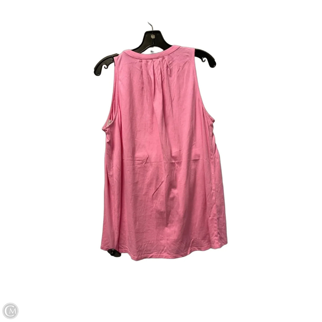 Top Sleeveless By Crown And Ivy In Pink, Size: L