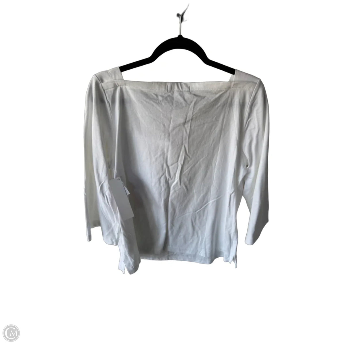 Top 3/4 Sleeve Basic By Banana Republic In White, Size: L
