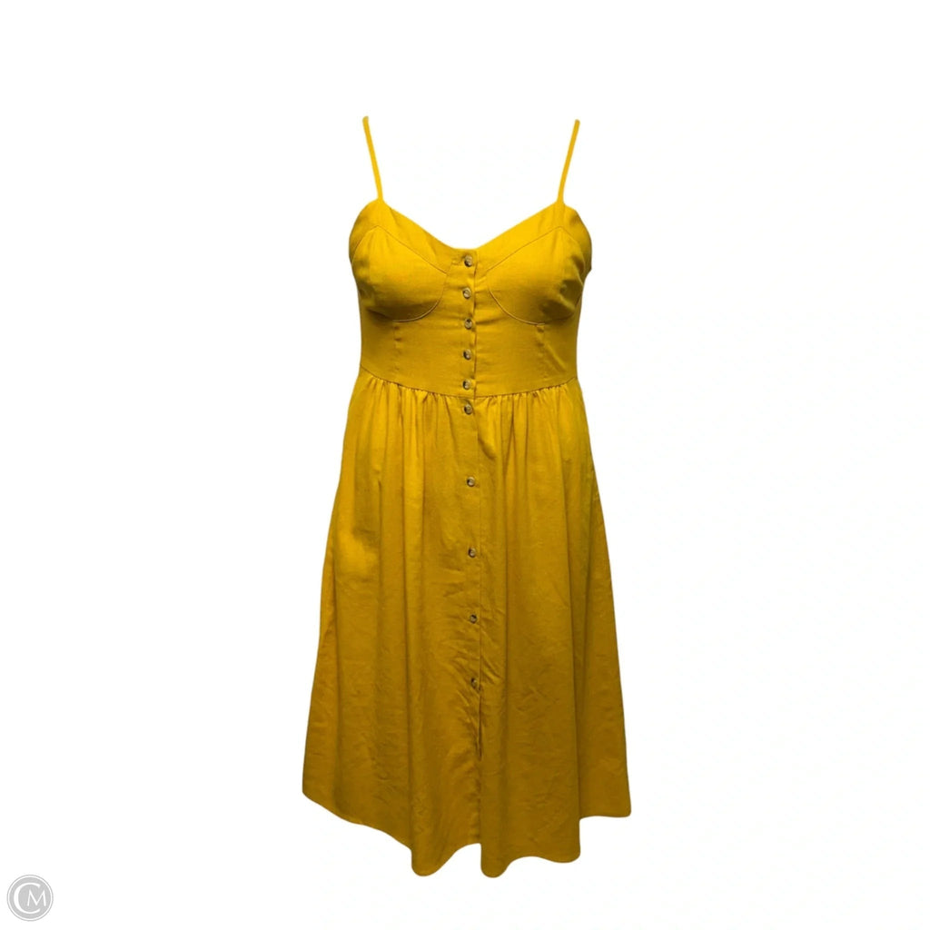Eve Linen Dress By Rollas In Yellow, Size: 10