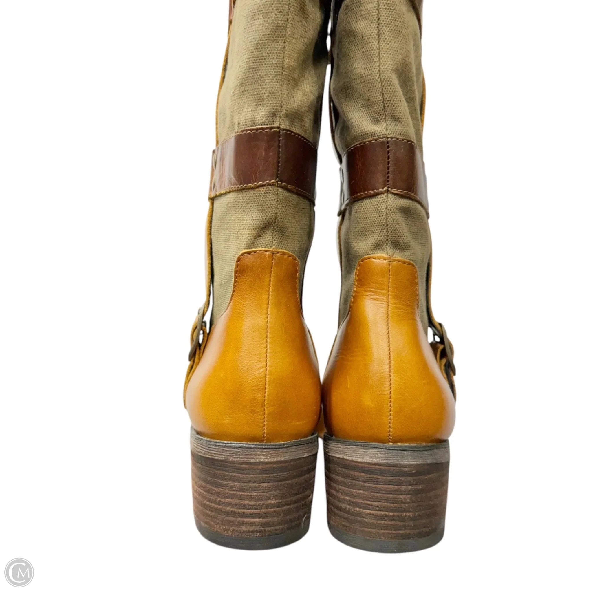 Boots Mid-calf Heels By Durango In Brown & Cream, Size: 9.5