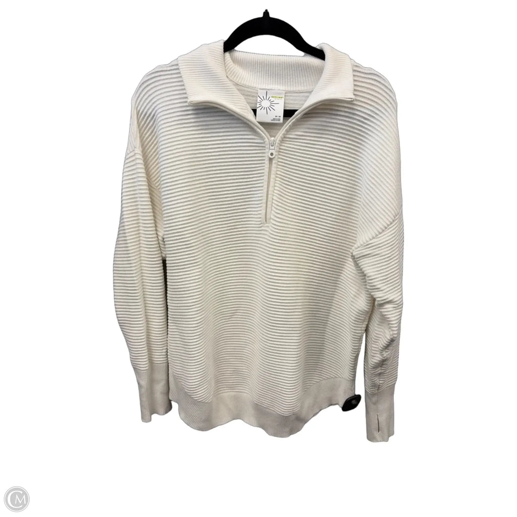 Athletic Sweatshirt Collar By Offline In White, Size: M