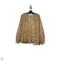 Top Long Sleeve By Tommy Bahama In Gold & Tan, Size: Xs