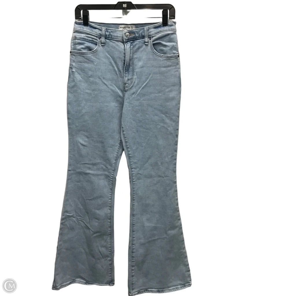 Jeans Flared By Abercrombie And Fitch In Blue Denim, Size: 8