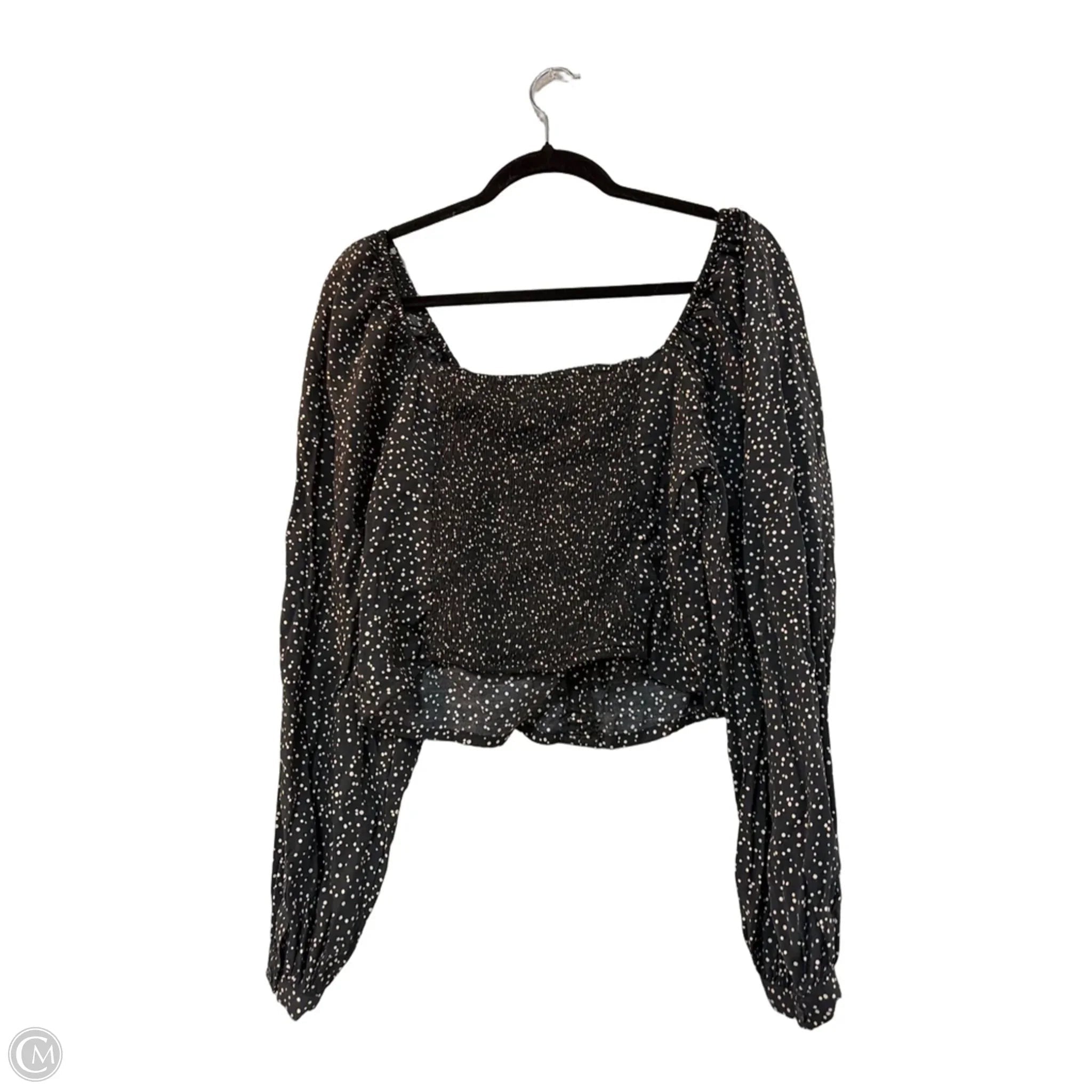 Blouse Long Sleeve By A New Day In Black, Size: L