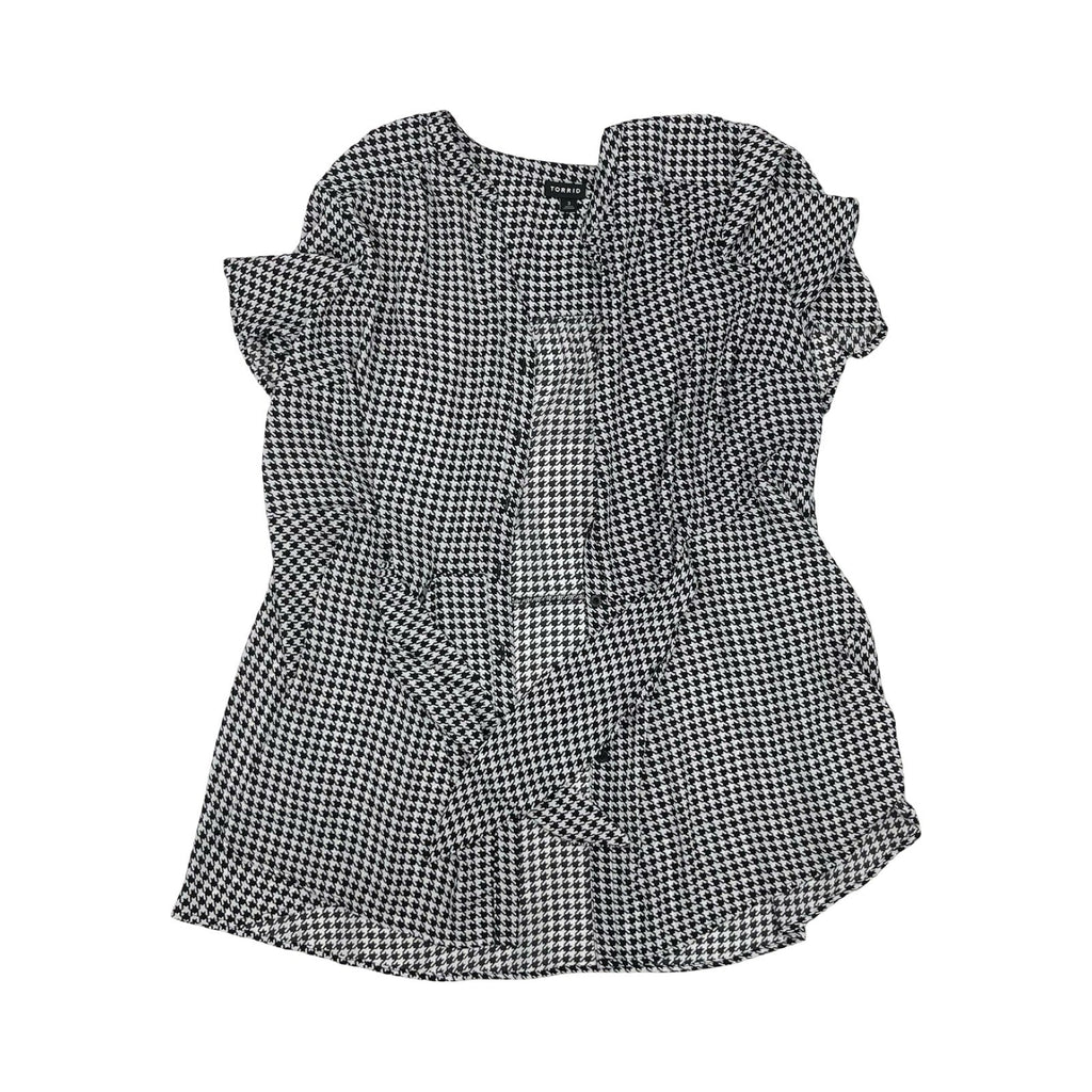Blouse Ss By Torrid In Black & White, Size:3X