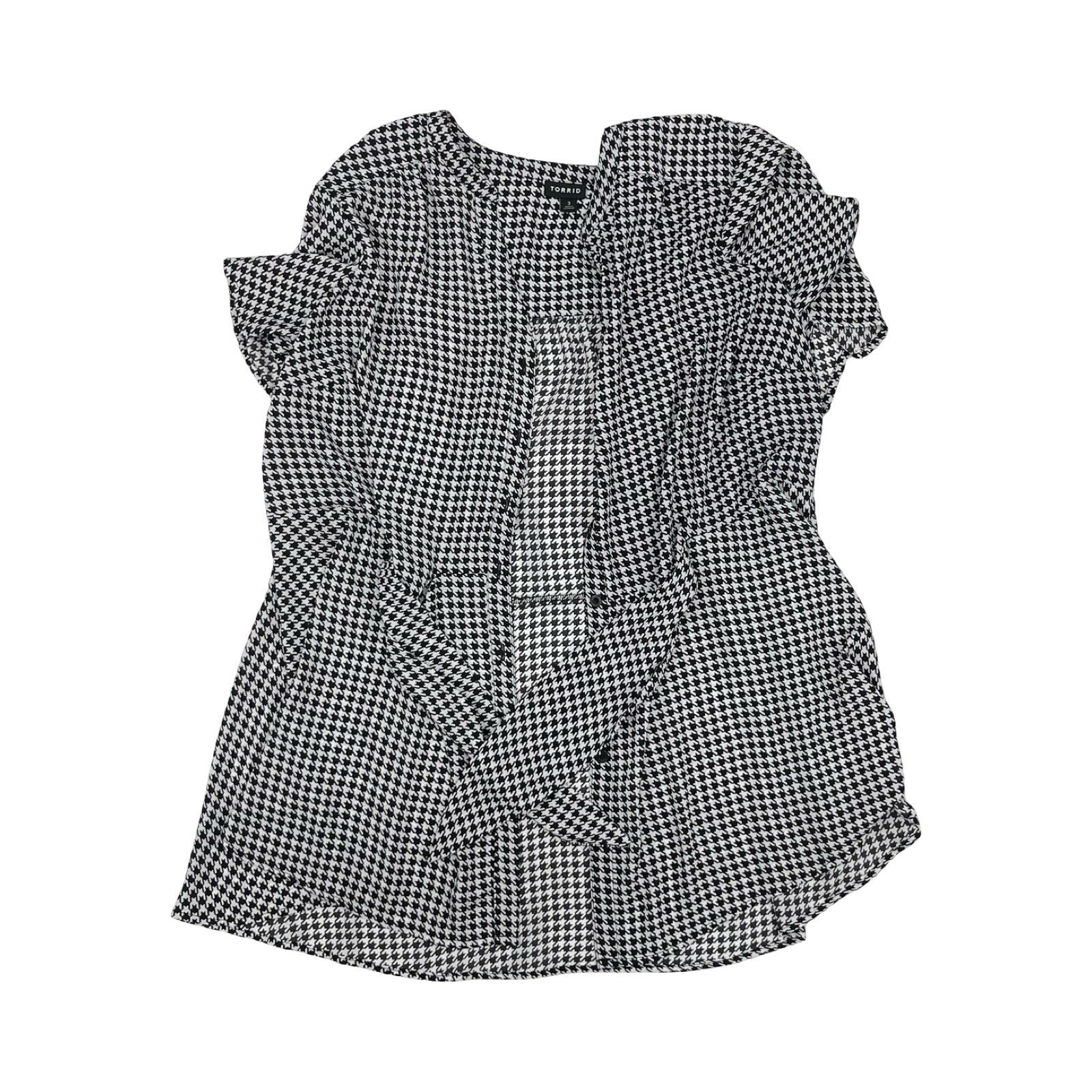 Blouse Ss By Torrid In Black & White, Size:3X