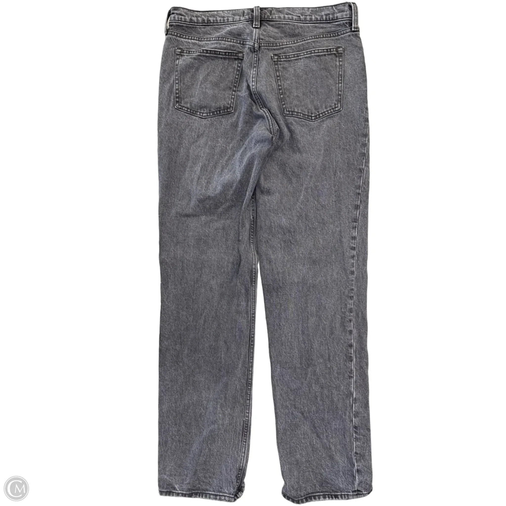 Jeans Straight By Abercrombie And Fitch In Grey Denim, Size: 8