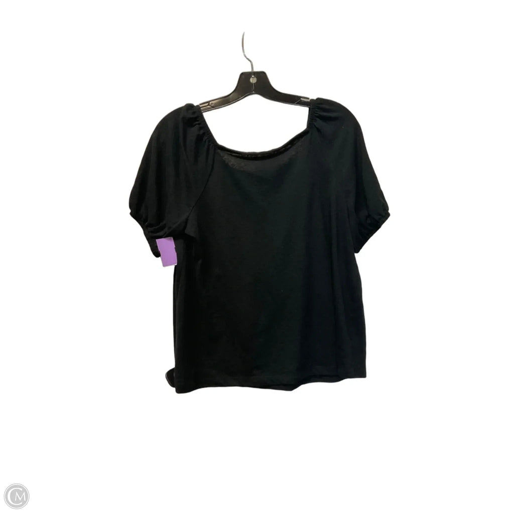 Top Short Sleeve Basic By Loft In Black, Size: M