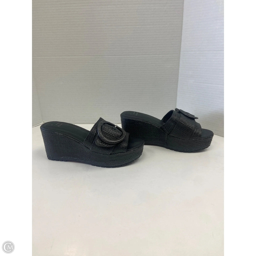Shoes Heels Wedge By A New Day In Black, Size: 6