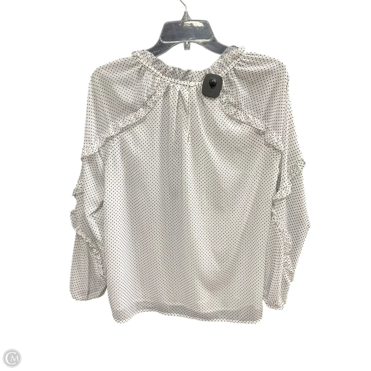 Top Long Sleeve By Loft In Polkadot Pattern, Size: S