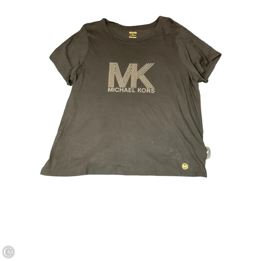Top Short Sleeve By Michael By Michael Kors In Black, Size: 2x