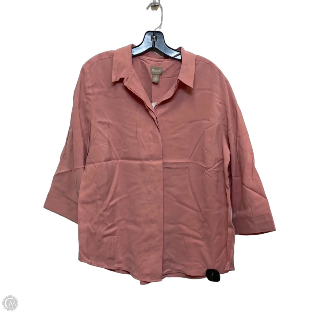 Top Long Sleeve By Chicos In Pink, Size: L