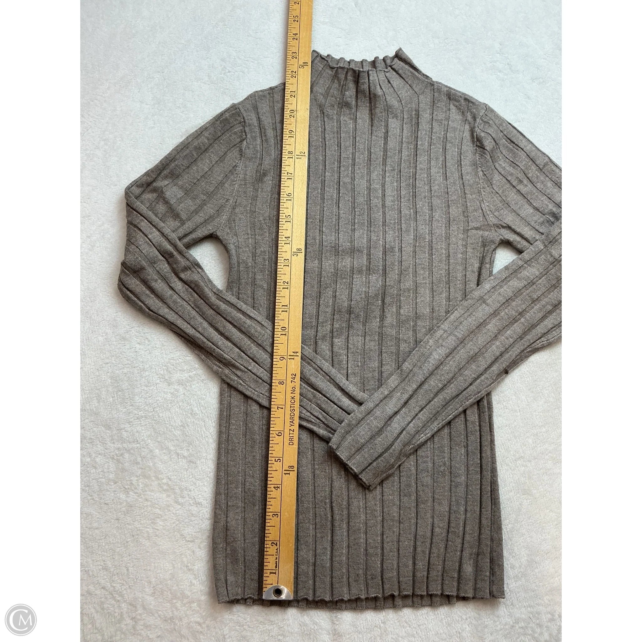 Top Long Sleeve By Loft In Taupe, Size: S