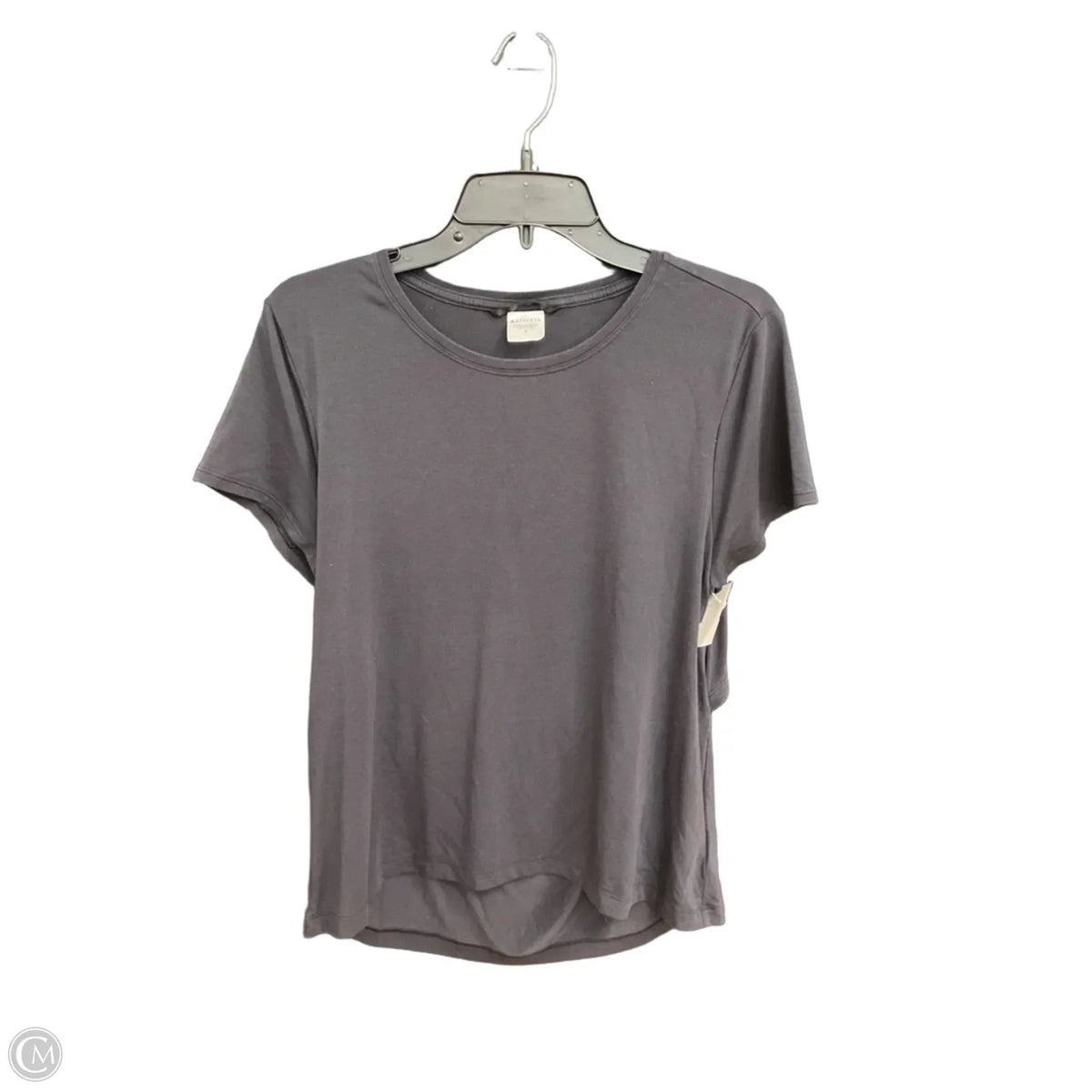 Athletic Top Short Sleeve By Athleta In Grey, Size: M