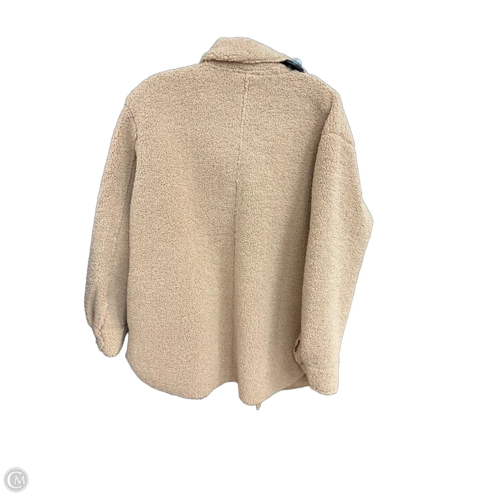 Coat Faux Fur & Sherpa By Joie In Tan, Size: M
