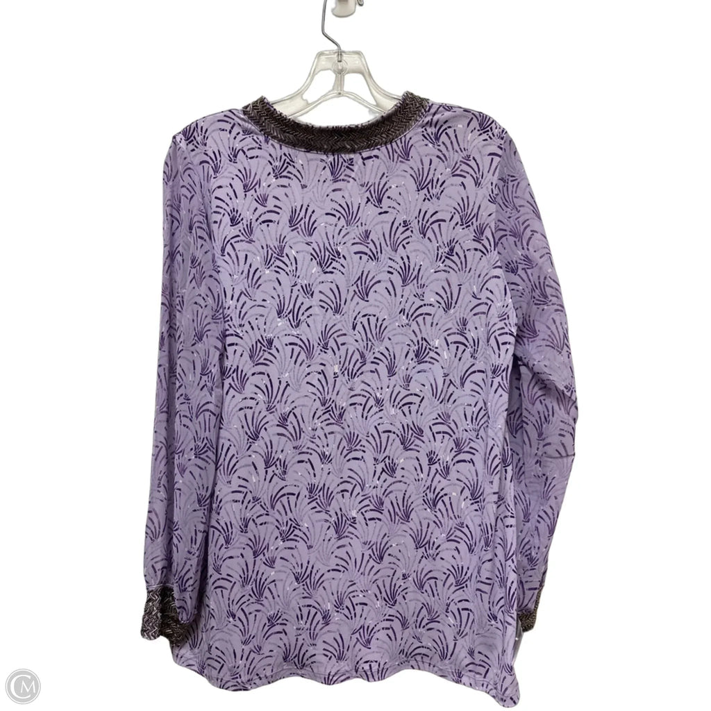 Top Long Sleeve By Alfani In Purple, Size: M