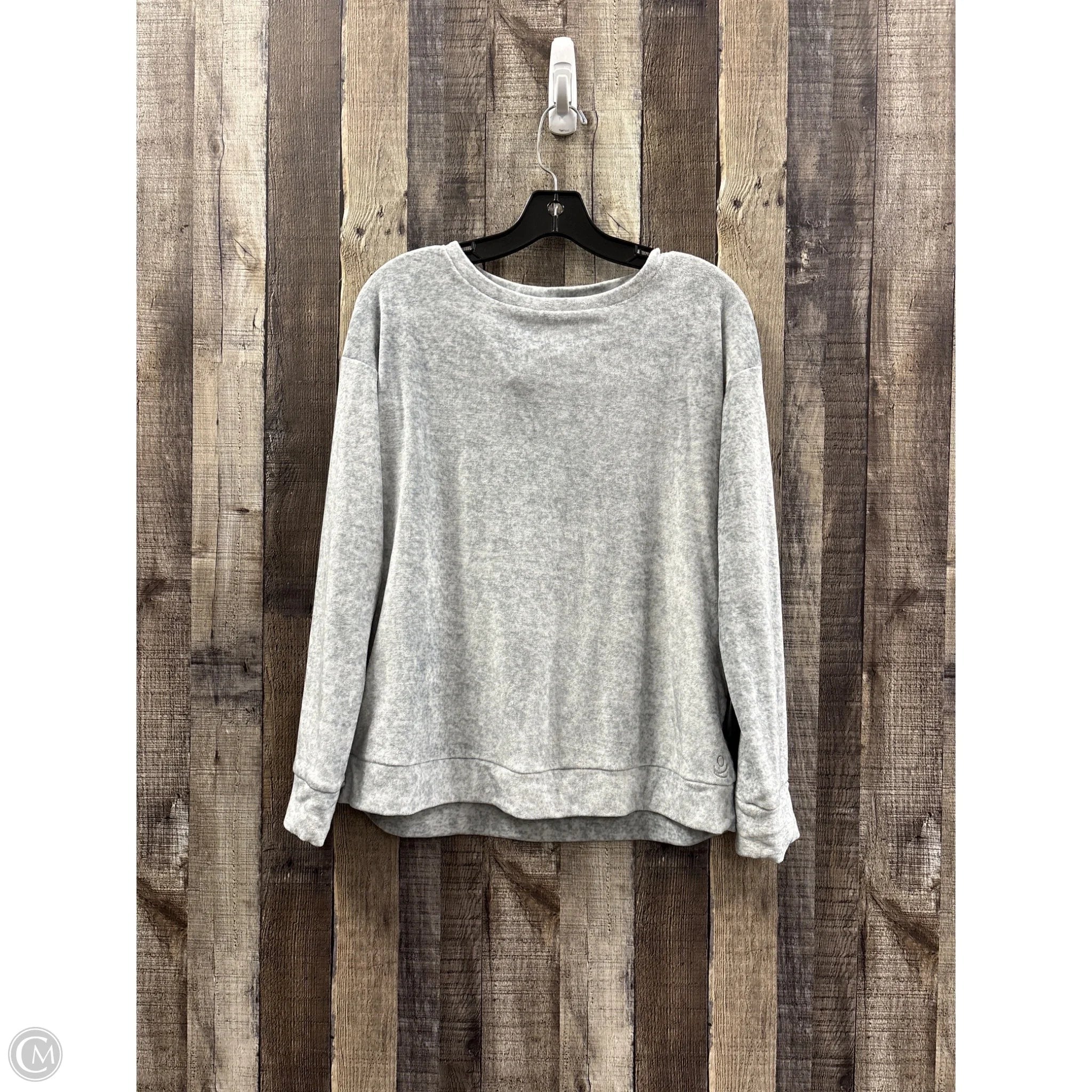 Top Long Sleeve By Cuddl Duds In Grey, Size: S