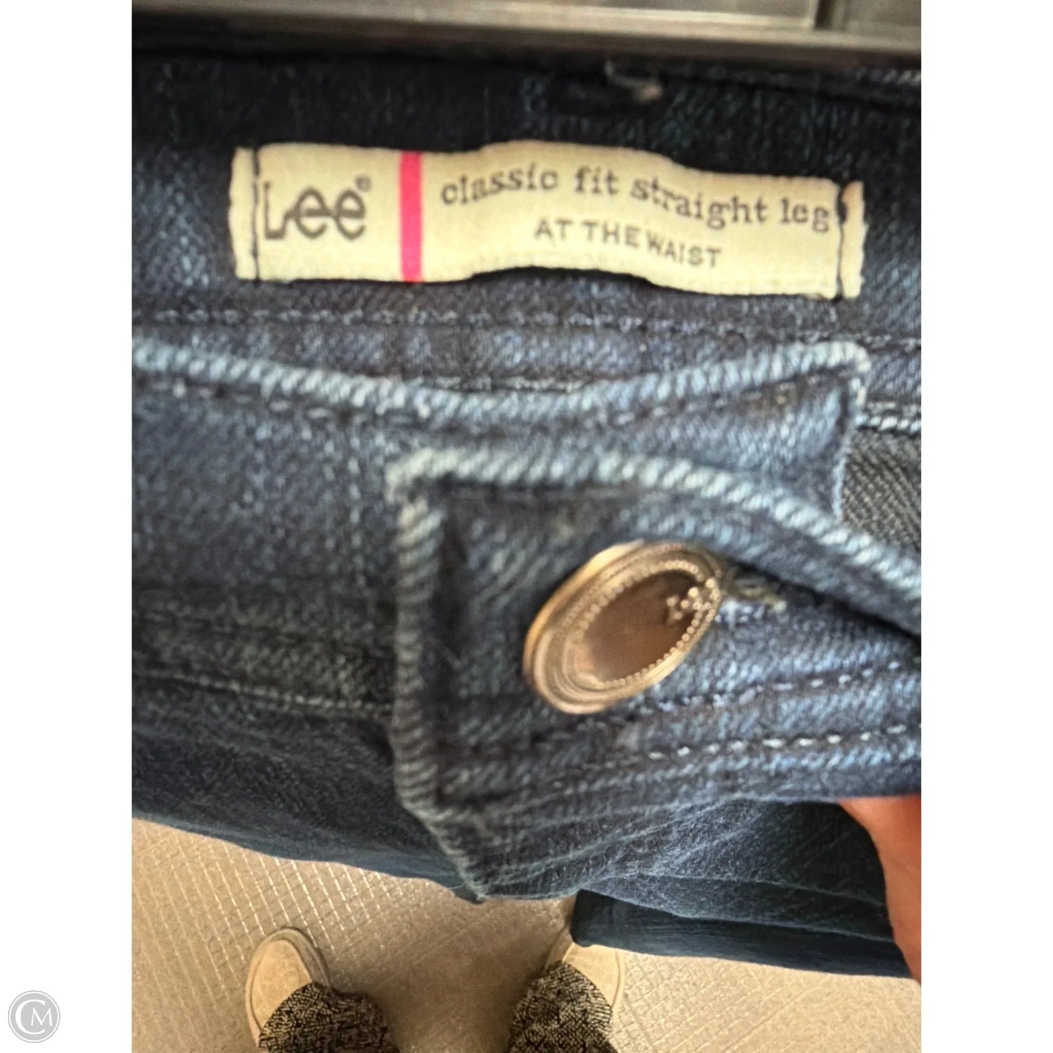 Jeans Straight By Lee In Blue Denim, Size: 24