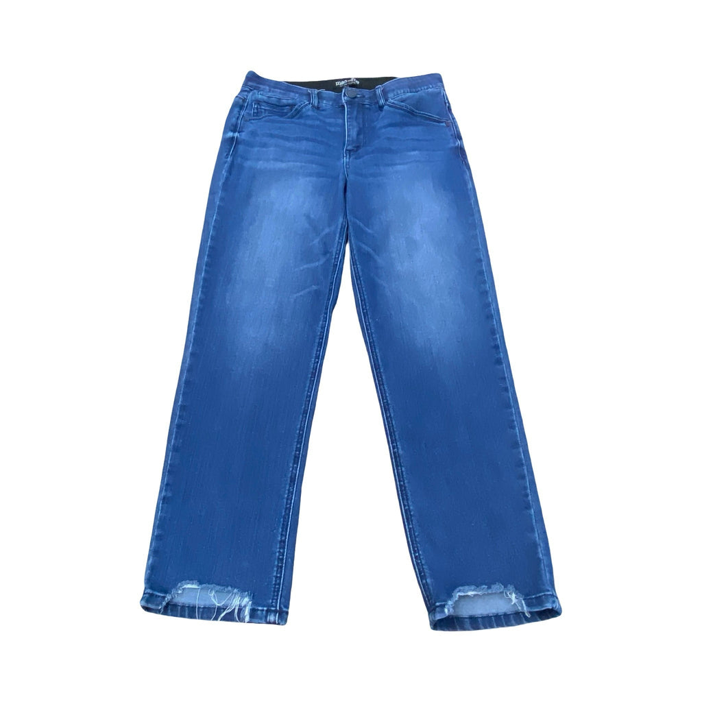 Jeans Straight By Mac And Me In Blue Denim, Size:4