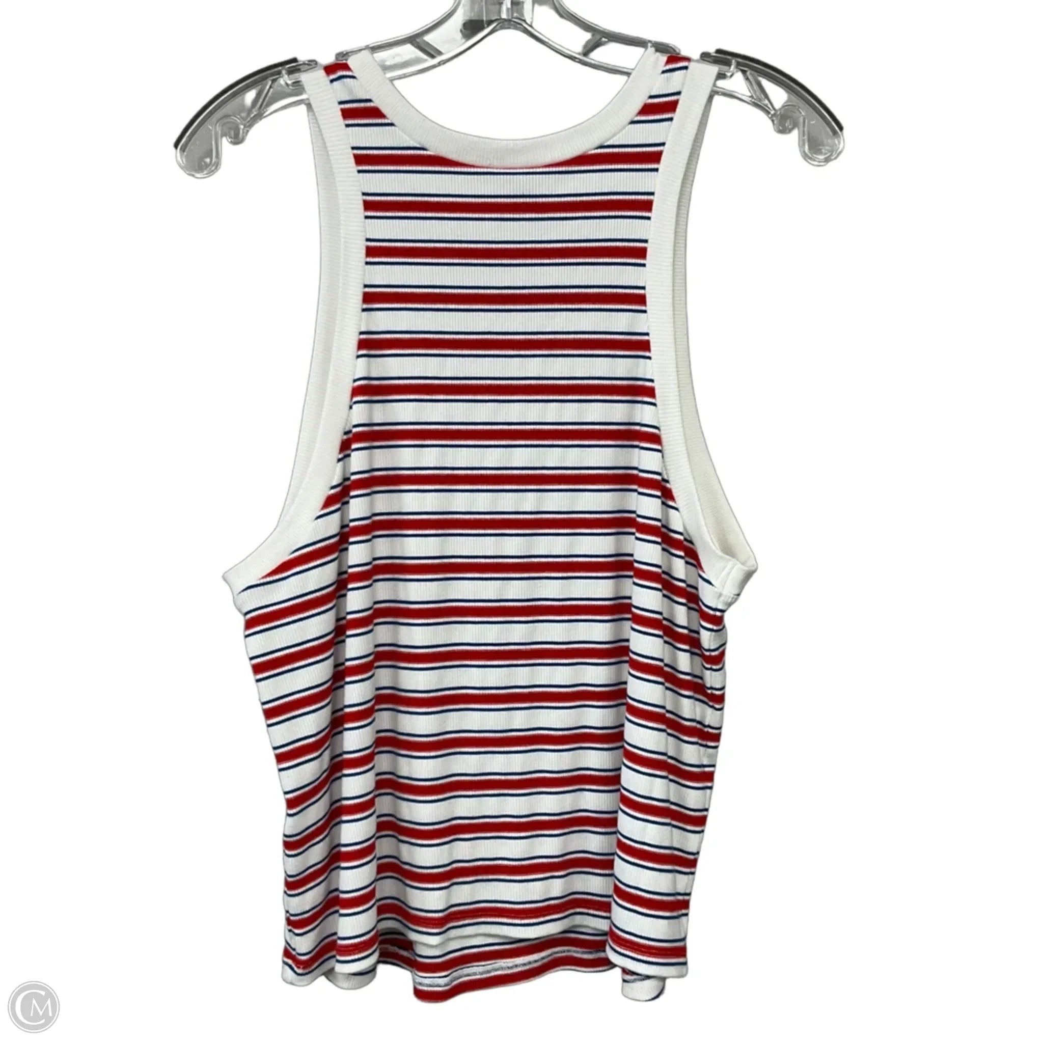 Top Sleeveless Basic By Maeve In Striped Pattern, Size: 1x