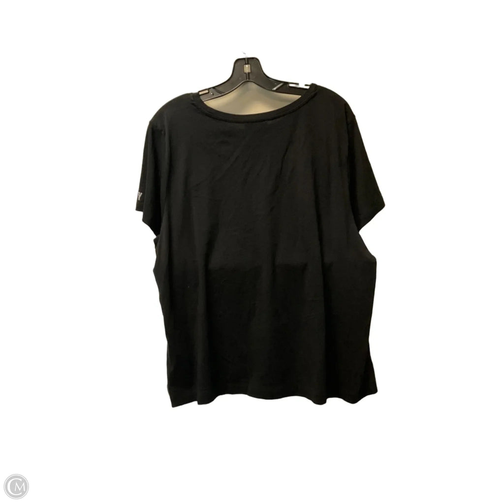 Top Short Sleeve By Dkny In Black, Size: 1x