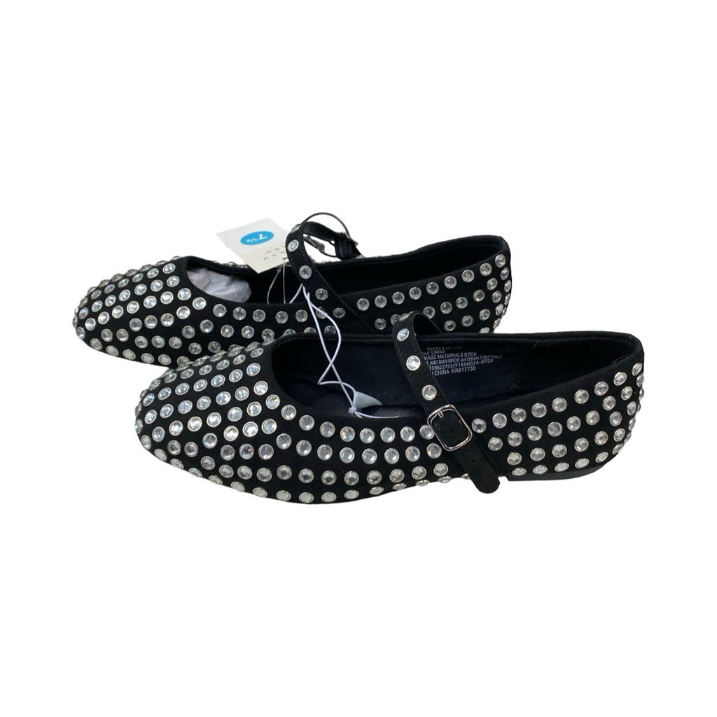 Shoes Flats By A New Day In Black & Silver, Size:7.5