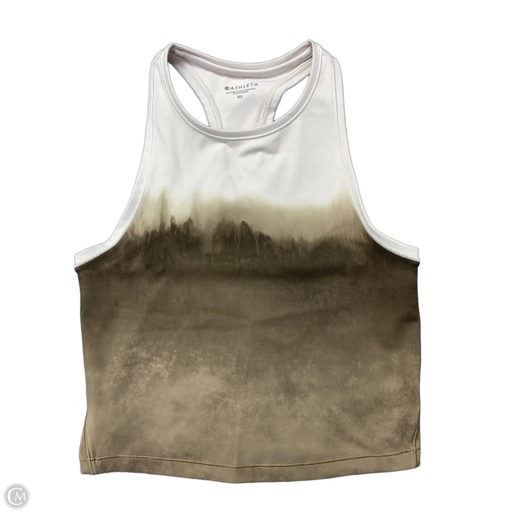 Tank Top By Athleta In Green & White, Size: Xs