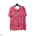 Top Short Sleeve By Kim Rogers In Pink, Size: L