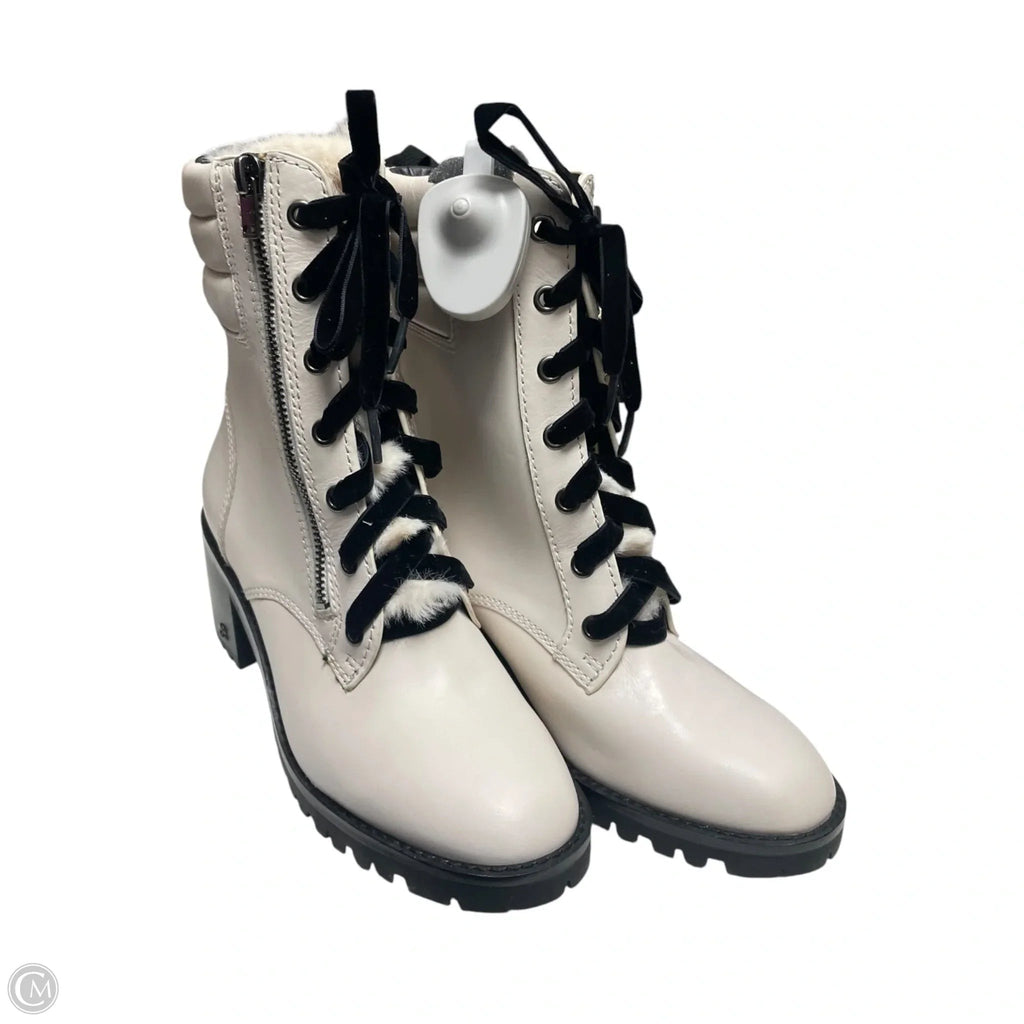 Boots Designer By Coach In Ivory, Size: 7