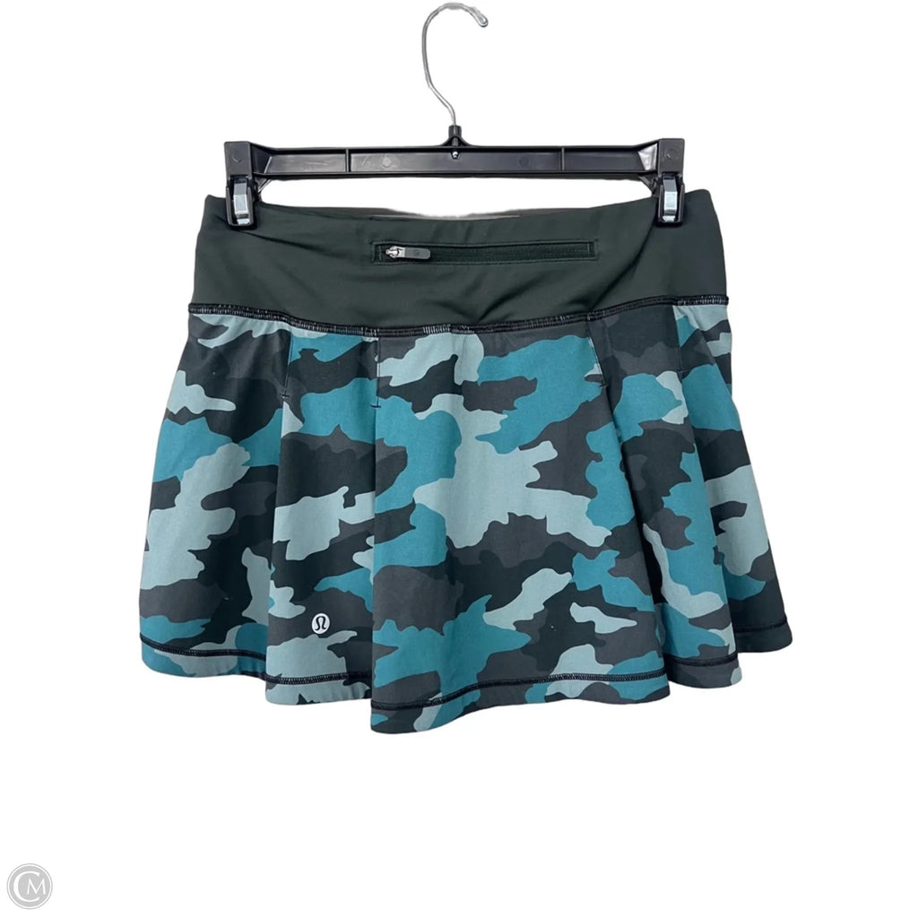 Athletic Skort By Lululemon In Camouflage Print, Size: 2