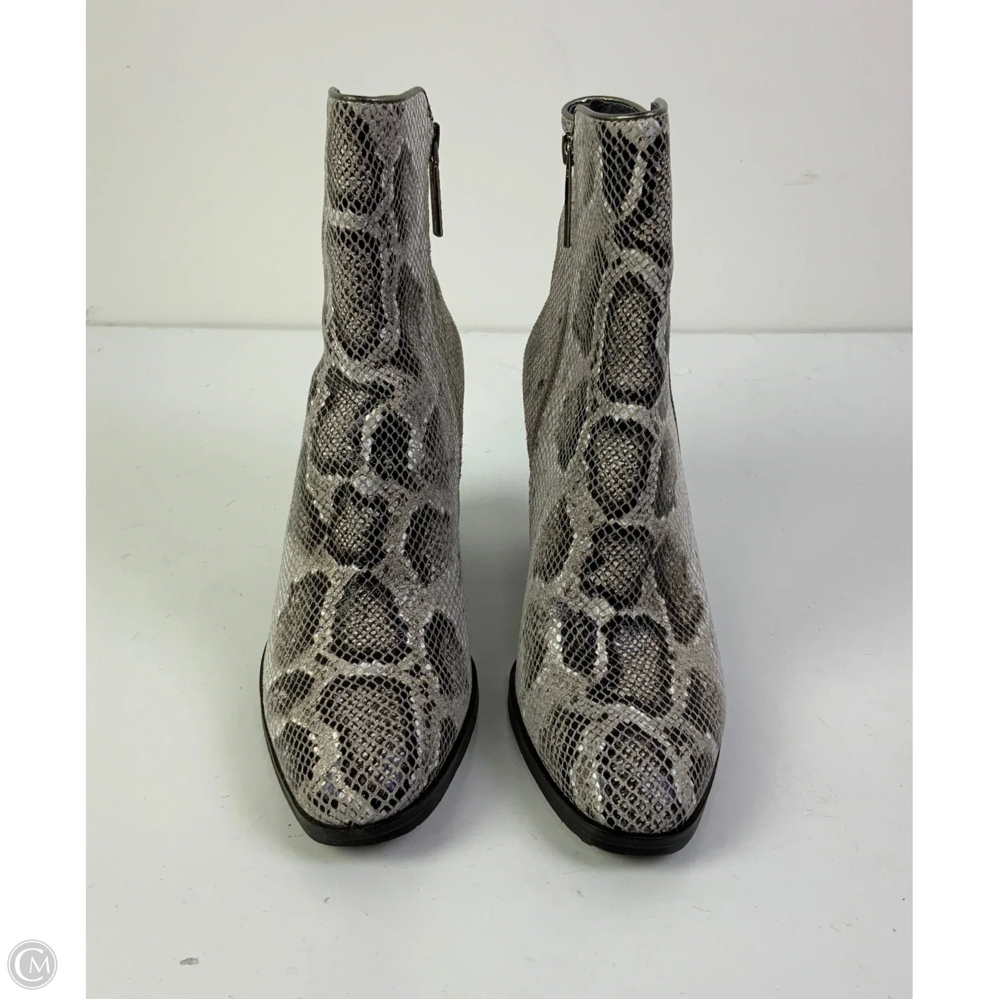 Boots Ankle Heels By Donald Pliner In Snakeskin Print, Size: 7