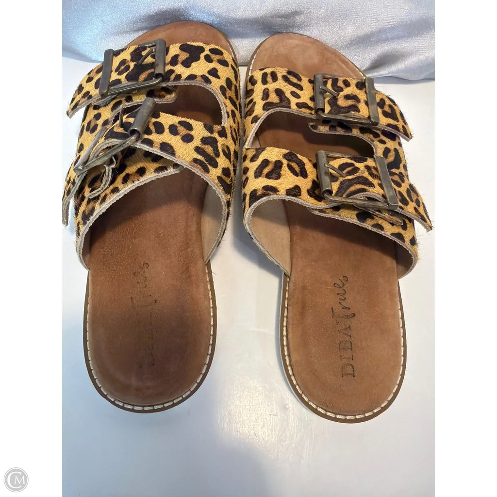 Sandals Flats By Diba In Animal Print, Size: 8.5