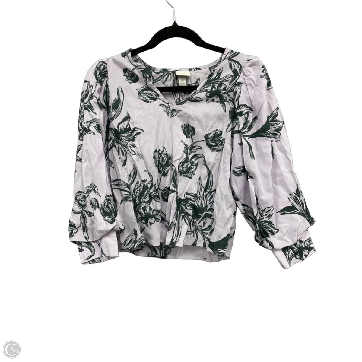 Top Short Sleeve By A New Day In Green & Purple, Size: Xs