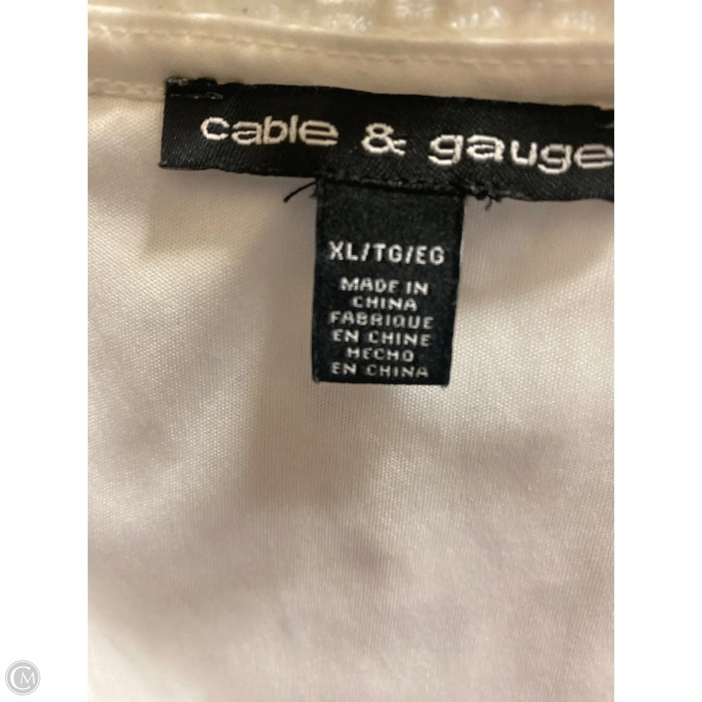 Top Long Sleeve By Cable And Gauge In White, Size: Xl