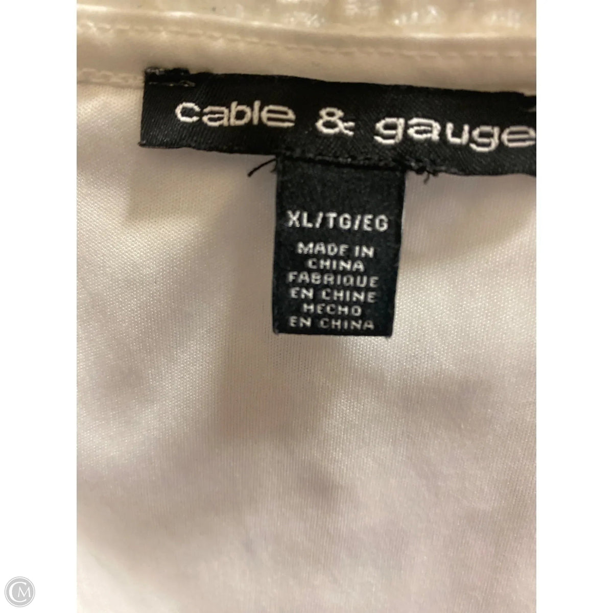 Top Long Sleeve By Cable And Gauge In White, Size: Xl