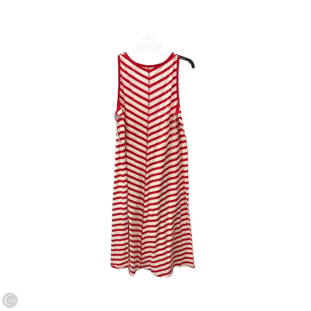 Dress Casual Maxi By 89th And Madison In Red & White, Size: M