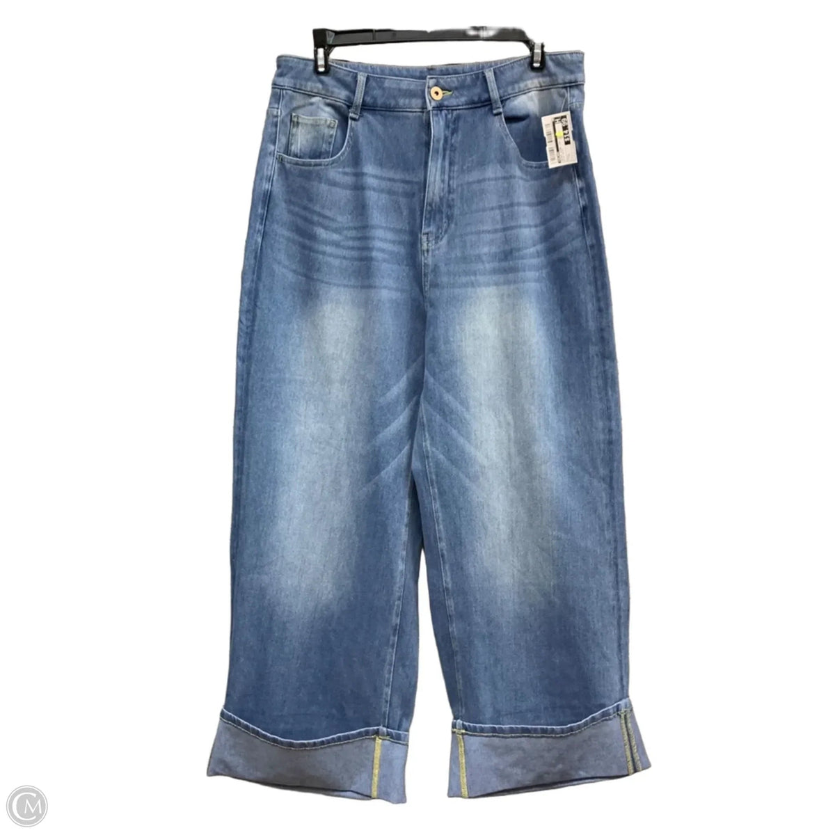 Jeans Wide Leg By Halara In Blue Denim, Size: L