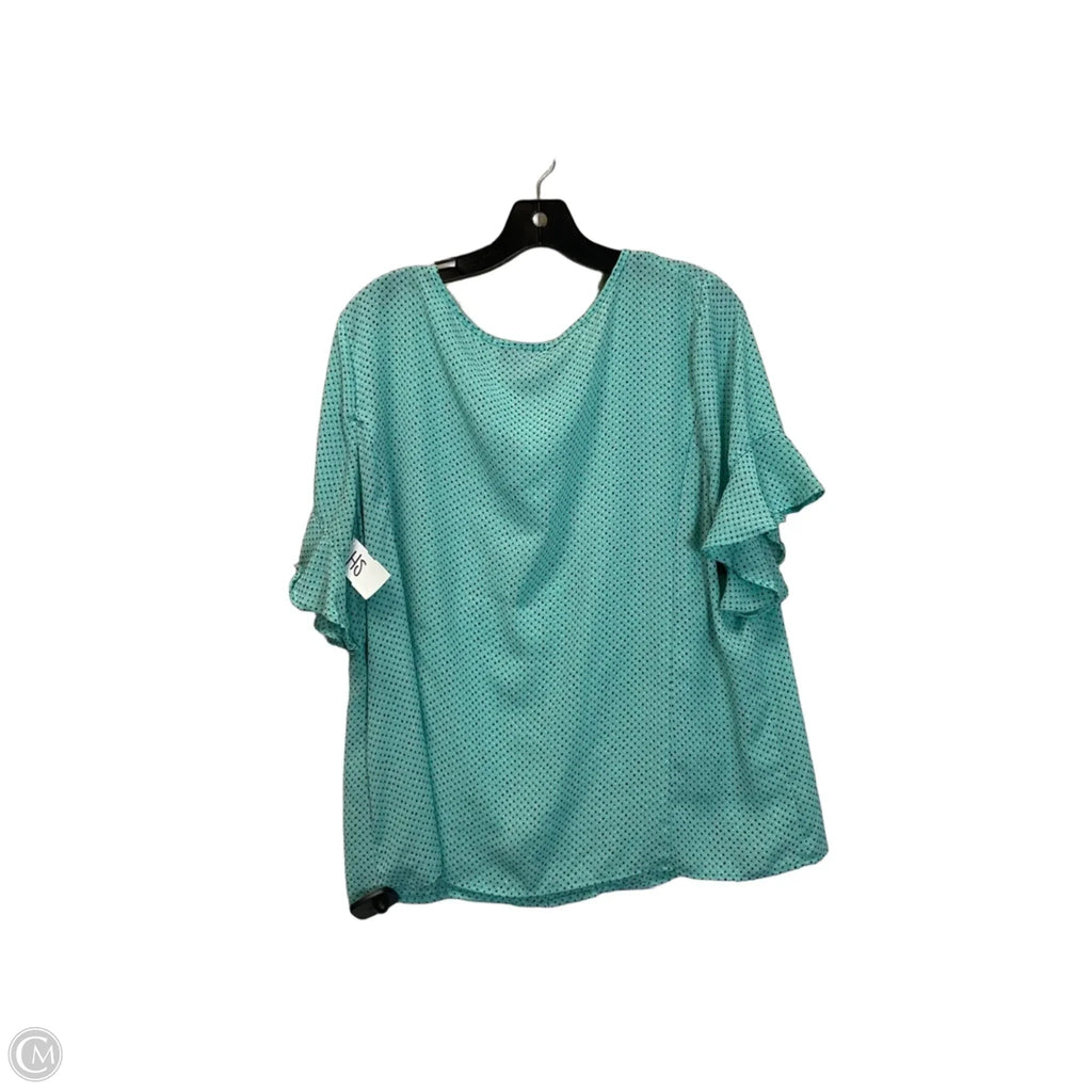 Top Short Sleeve By Liz Claiborne In Green, Size: Xl