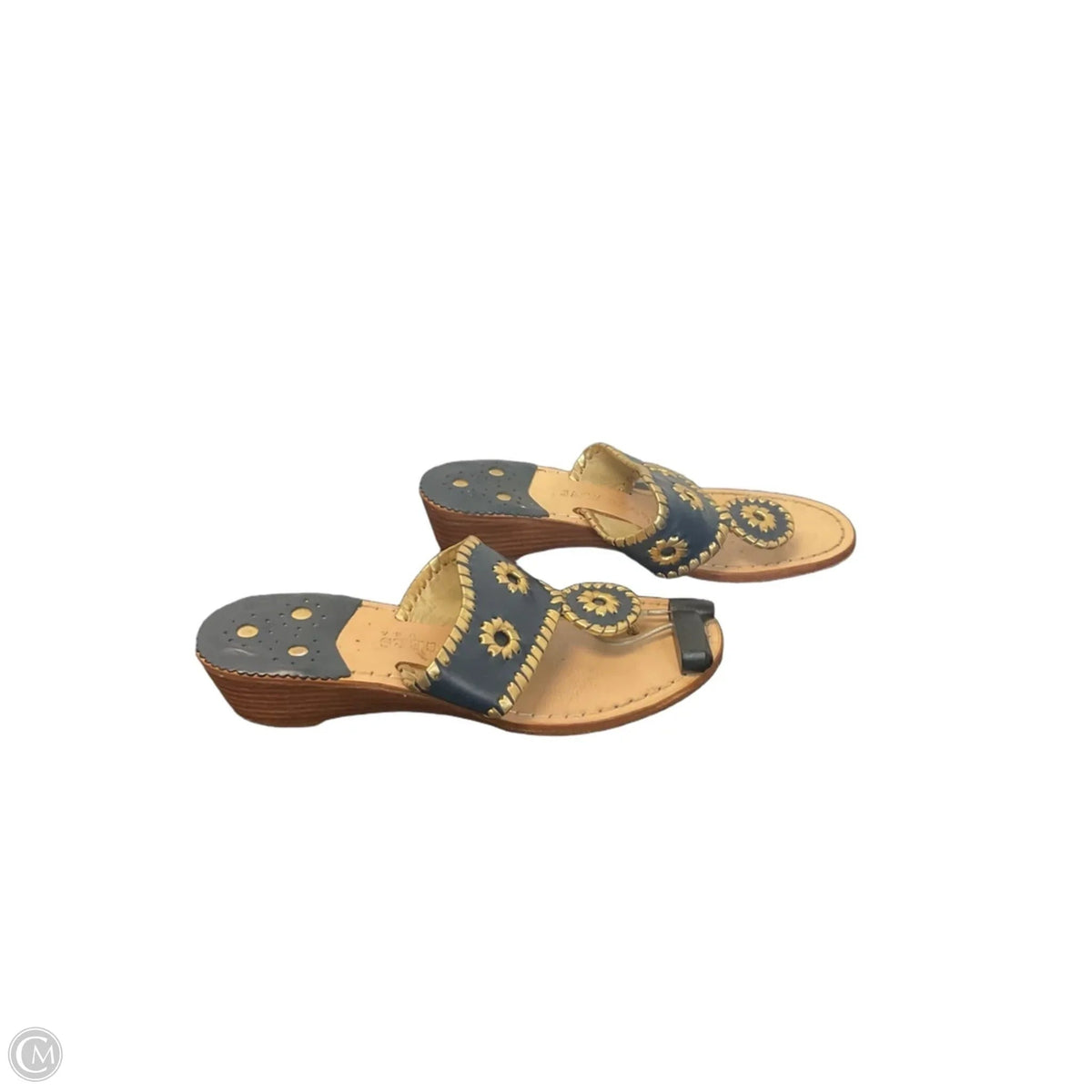 Sandals Heels Wedge By Jack Rogers In Navy, Size: 5