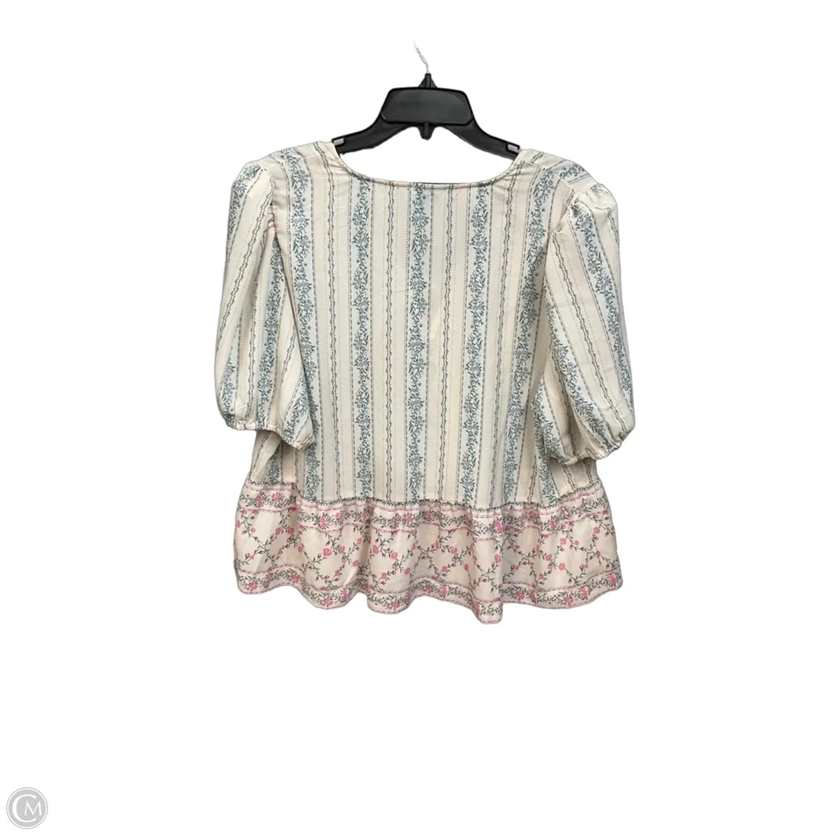Top Short Sleeve By Cece In Tan, Size: Xl
