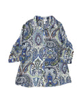 Blouse 3/4 Sleeve By Ethyl In Blue, Size:L