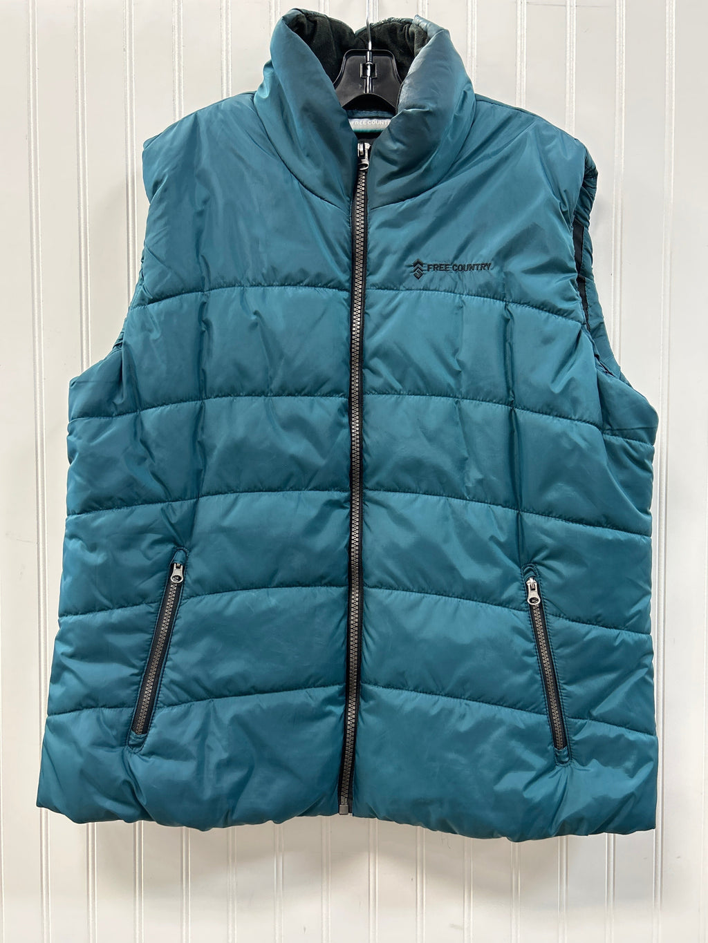 Vest Puffer & Quilted By Free Country In Teal, Size:Xxl